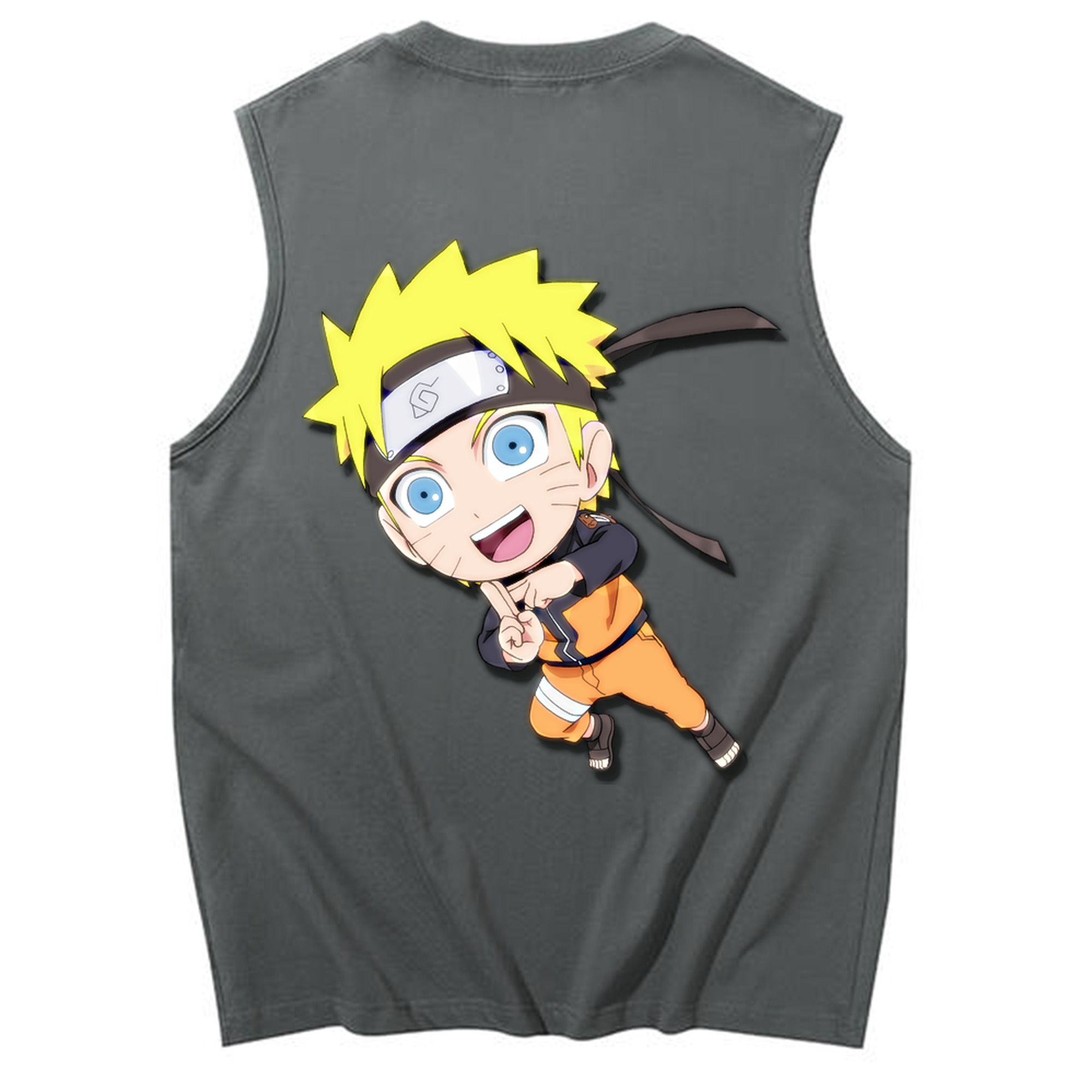 （画像用） NARUTO -ナルト- うずまき ナルト Uzumaki Naruto コットン100％タンクトップ（背面プリント）